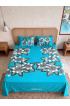 Hand Painted Rayon Bedsheet Set Queen Size